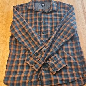Vans Plaid Button Down Shirt - Blue and Brown